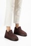 Women's Suede Buckle-Strapped Fur-Lined Thick Sole Outdoor Model Bootie - 7