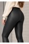 Women's Matte Shiny Leather Leggings - 4