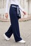 Women's Waist-Tied Wide Leg Pants - 5