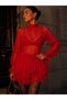Zr Model Layered Ruffle Transparent Mini Dress - 2