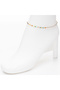 Silver Ankle Bracelet With Beads - 3