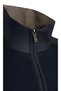 Men's Regular Fit Wool Half-Zip Silk Blend Ribbed Detailed Long Sleeve Navy Blue Sweater - 3