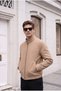 Relax High Collar Basic Cashmere Jacket