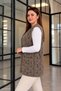 Women's Square Pattern Beard Vest 203 - 3