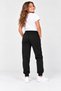 Kids Girls' Black 100% Cotton Satin Drawstring Jogger Sweatpants - 5