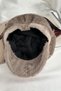 Plush Cap with Rubber Detail Soft Texture Hat - 3