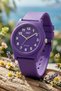 Purple Bold Numeral Silicone Strap 38 mm Waterproof Unisex Wristwatch - 3