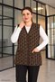 Women's Square Pattern Beard Vest 203