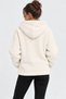 White Color Hooded Zippered Soft Plush Cardigan - 3