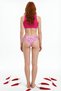 Hot Pepper Patterned Women's Brazilian Panties Cotton Lycra Pink - 3