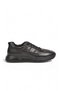 Lace-Up Thick Comfortable Sole Sneaker Black Genuine Leather Men's Casual Shoes Hz1774-0337 - 2
