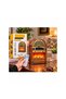 Retro Vintage Style FM Radio with Bluetooth, USB, TF Card, Remote Control and LED Fireplace Effect - 3