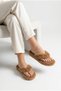 Women's Plush Flip-Flop House Slippers with Soft Soles, Open-Toe, Winter Comfortable Casual Slippers - 5