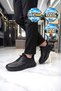 Rubber Laced Rubber Comfortable Sole Black Genuine Leather Men's Casual Shoes Hz2821-2522 - 3