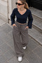 Women's Mink Pocket Relaxed Draped Trousers - 3