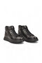 Zippered Lace-Up Rubber Sole Black Genuine Leather Men's Classic Boots Hz1388-2297 - 3