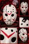 Jason Style White Hockey Horror Mask with Red Stripe Halloween Halloween Party Accessory - 6