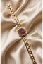 Women's Steel Watch Gold Color & Burgundy Dial Geometric Case |   Vintage Luxury Old Money Classic Women's Wristwatch |   Limited Edition 2027 - 5
