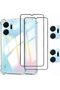 [1+2+2 Pack] متوافق مع هاتف Honor X7a، واقي شاشة من الزجاج المقوى وغطاء حماية وعدسة حماية للكاميرا