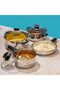 Stainless Steel Induction Friendly Master Chef Cookware Set - 4 Pcs, Silver - 2