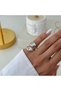 Marquise Cut Zircon Stone Stainless Steel Ring – Adjustable (Gold & Silver Options) (1 Piece) - 3