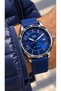 In Stylish Box, Dark Blue Silicone Cord, Parliament Blue Dial, Men's Wristwatch + Bracelet