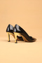 Women's High Heels with Gold Heel Detail Evening Dress Shoes Heeled Shoes - 7