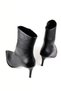 Women's Leather Thin and High-Heeled Boots - 6