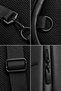Black Faux Leather 3-Compartment Crossbody Waist and Shoulder Bag - 6