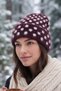 Women's Polka Dot Soft Plush Beanie Soft Textured Folded Winter Snow Beanie - 7