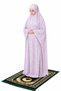 Women's Floral Islamic Prayer Dress with Face Cover – Full-Length Purple Print Salah & Namaz Outfit, Modest Muslim Prayer Wear with Matching Head Cover - 3