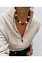 Women's Khaki Green Brown Amber Toned Multi-Colored Beaded Short Necklace - 2