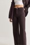 Women's Bitter Brown High Wide Leg Loose Leg Denim Trousers Yp4363 60286688 - 5