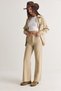 Women's Beige High-Waisted Wide-Leg Denim Trousers Yp4363 60286688