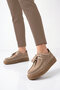 Accessory Lace-Up Stylish Comfortable Sand Suede Women's Casual Shoes Auren