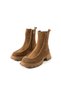 Lucas Genuine Leather Suede Tan Serrated Sole Zippered Women's Boots - 6