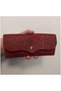 Genuine Leather Embossed Patterned Portfolio Wallet (Black, Tan, Khaki, Green, Red, Purple, Plum Brown) - 4