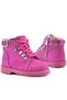 Rakerplus Griffon 8028-P1 Pink Nubuck 100% Leather Zippered Baby Girl Kids Boots - 5