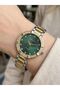 Luxury Looking Women's Wristwatch |   33 mm Steel Band, Green Dial with Stone Detail - 4