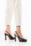 Women's Brown Platform Heeled Shoes - 6