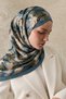 Turquoise Canvas Patterned Shawl