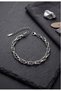 316L Steel Never Tarnish Silver Color Auger Chain Men's Bracelet - 3