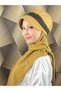 Tesettür Daily Black Silvery Shiny Scarf with Hat - 6