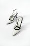 Kevin Women's Suede Detailed Buttoned Open Back Pointed Toe Heeled Shoes - 4