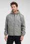 Men's Genor Oversize Hooded Leather Coat Mint Green - 3