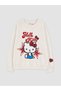 Lcw Kids Ecru Hello Kitty Printed Girls' Thick Sweatshirt - 2