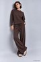 Crew Neck Sweatshirt and Wide Leg Sweatpants Set - 3