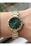 Luxury Looking Women's Wristwatch |   33 mm Steel Band, Green Dial with Stone Detail - 3