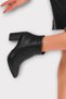 Women's Thick Heeled Side Zipper Boots Black - 3