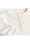 Girl's 100% Cotton Ecru Twill Fabric Collared Buttoned Long Sleeve Winter Basic Pajama Set - 4